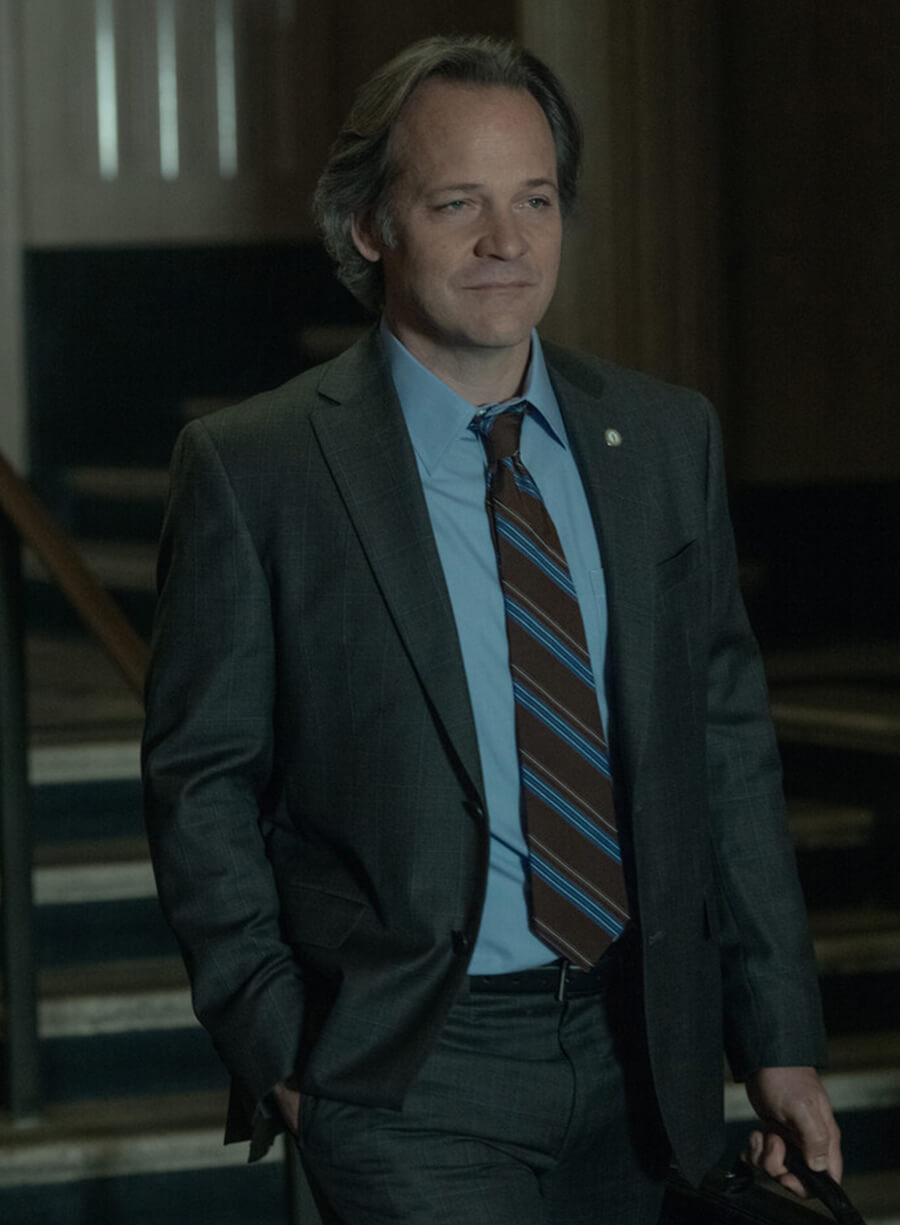 Harpoon Tommy Molto Inspired Grey Suiting Fabric Leather Jacket - Presumed Innocent Style