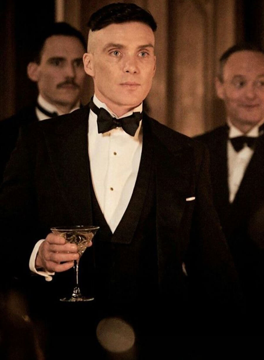 Harpoon Thomas Shelby Inspired Black Leather Jacket - Peaky Blinders Style