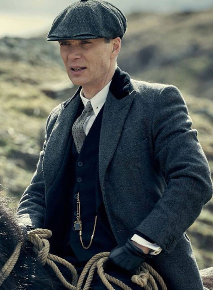 Harpoon Thomas Shelby Inspired Grey Wool Coat - Peaky Blinders Style