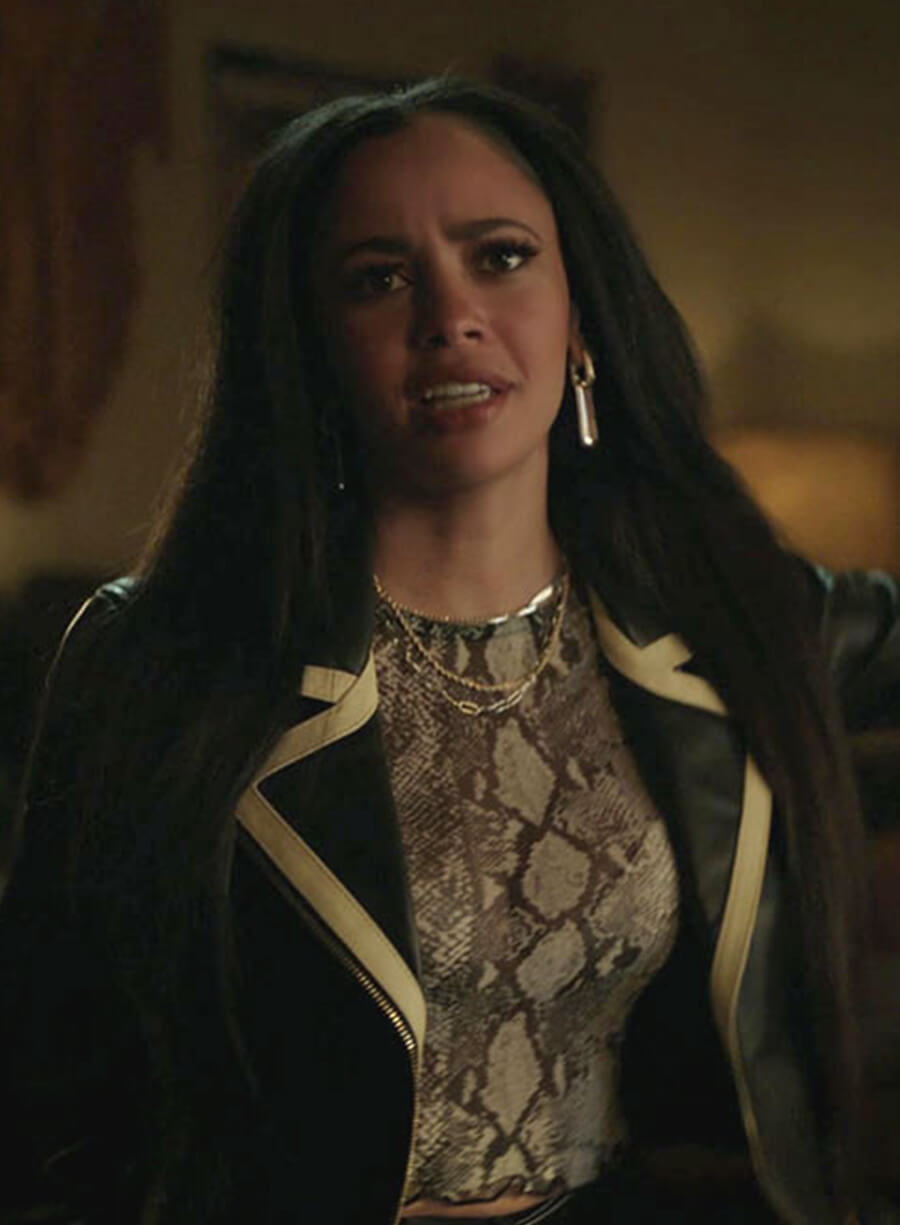 Harpoon Toni Topaz Inspired Black Leather Jacket - Riverdale Style