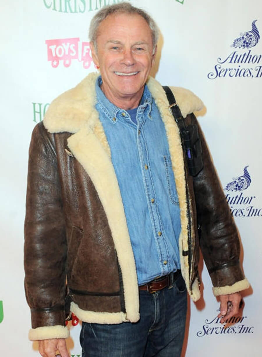Harpoon Tristan Rogers Shearling Inspired Brown Leather Jacket