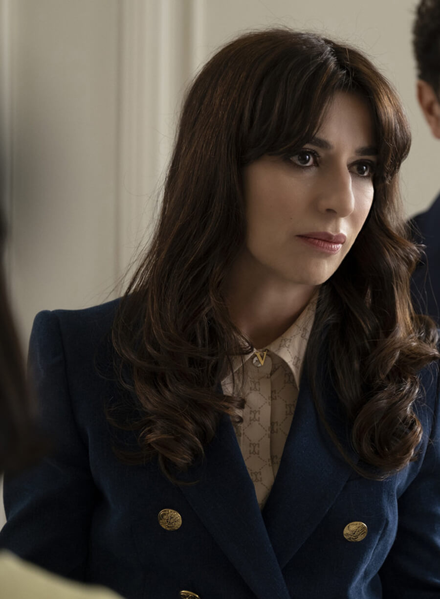 Harpoon Valentina Inspired Blue Wool Jacket - The White Lotus Style