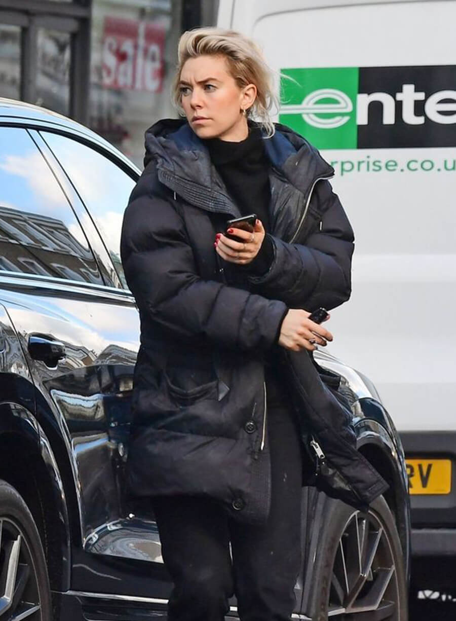 Harpoon Vanessa Kirby Mission Impossible Puffer Inspired Black Parachute Fabric Coat