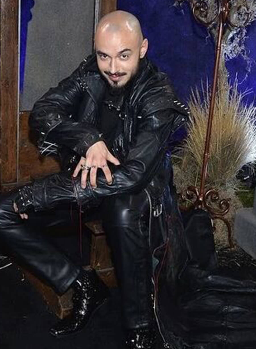 Harpoon Victor Dorobantu Inspired Black Real Leather Coat - Wednesday Premiere Style