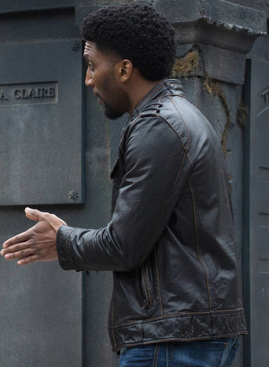 Harpoon Vincent Griffith Inspired Black Leather Jacket - The Originals S03 Style