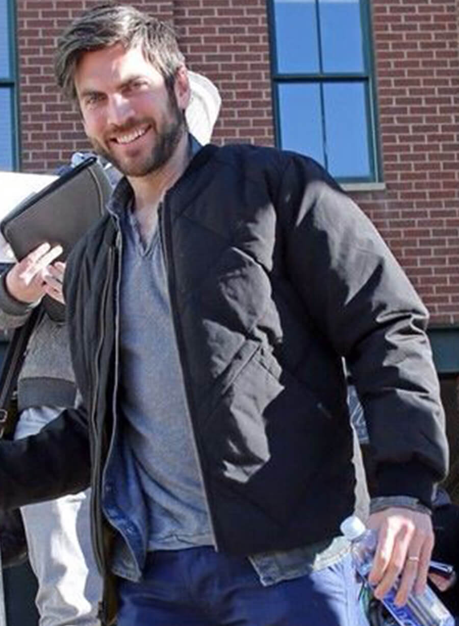 Harpoon Wes Bentley Puffer Inspired Black Leather Jacket