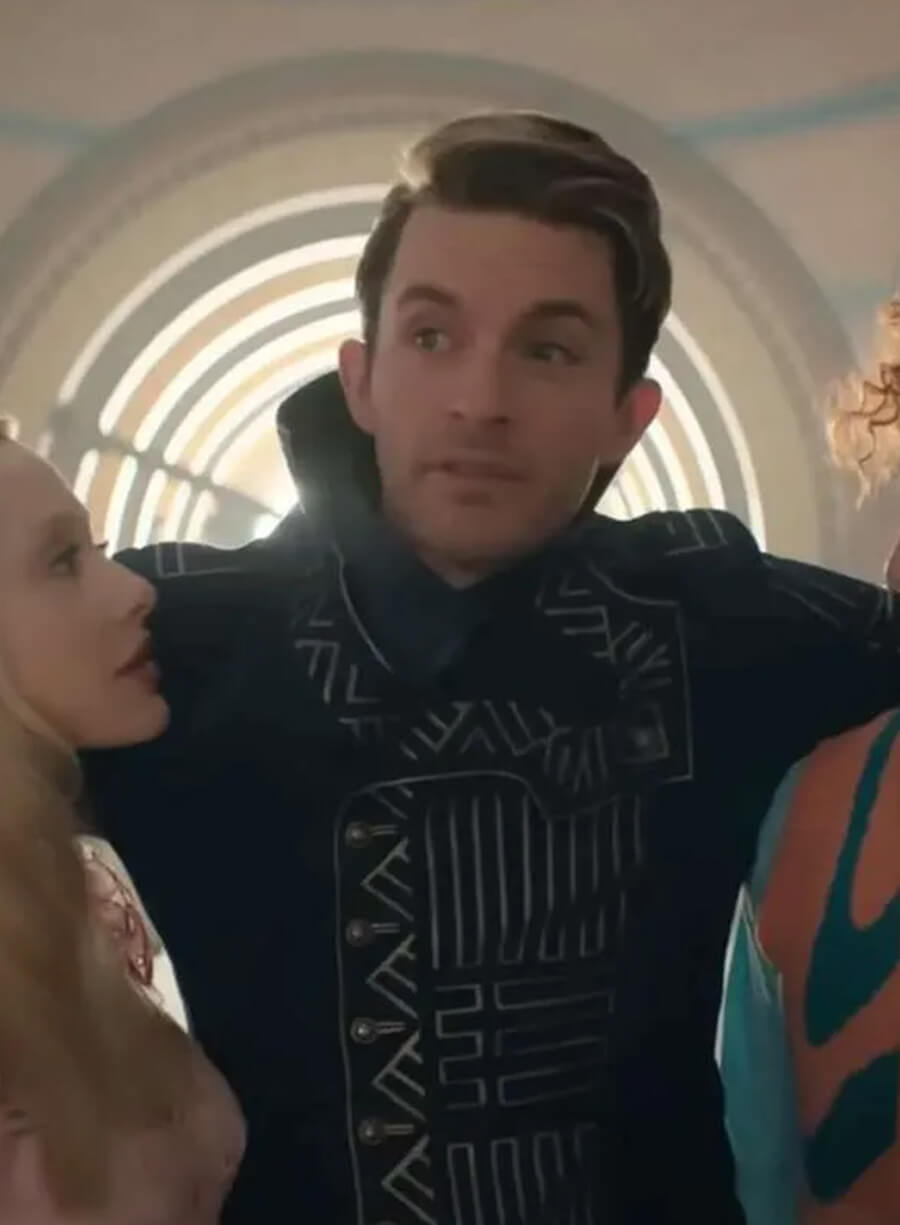 Harpoon Prince Fiyero Inspired Blue Leather Jacket - Wicked 2024 Style