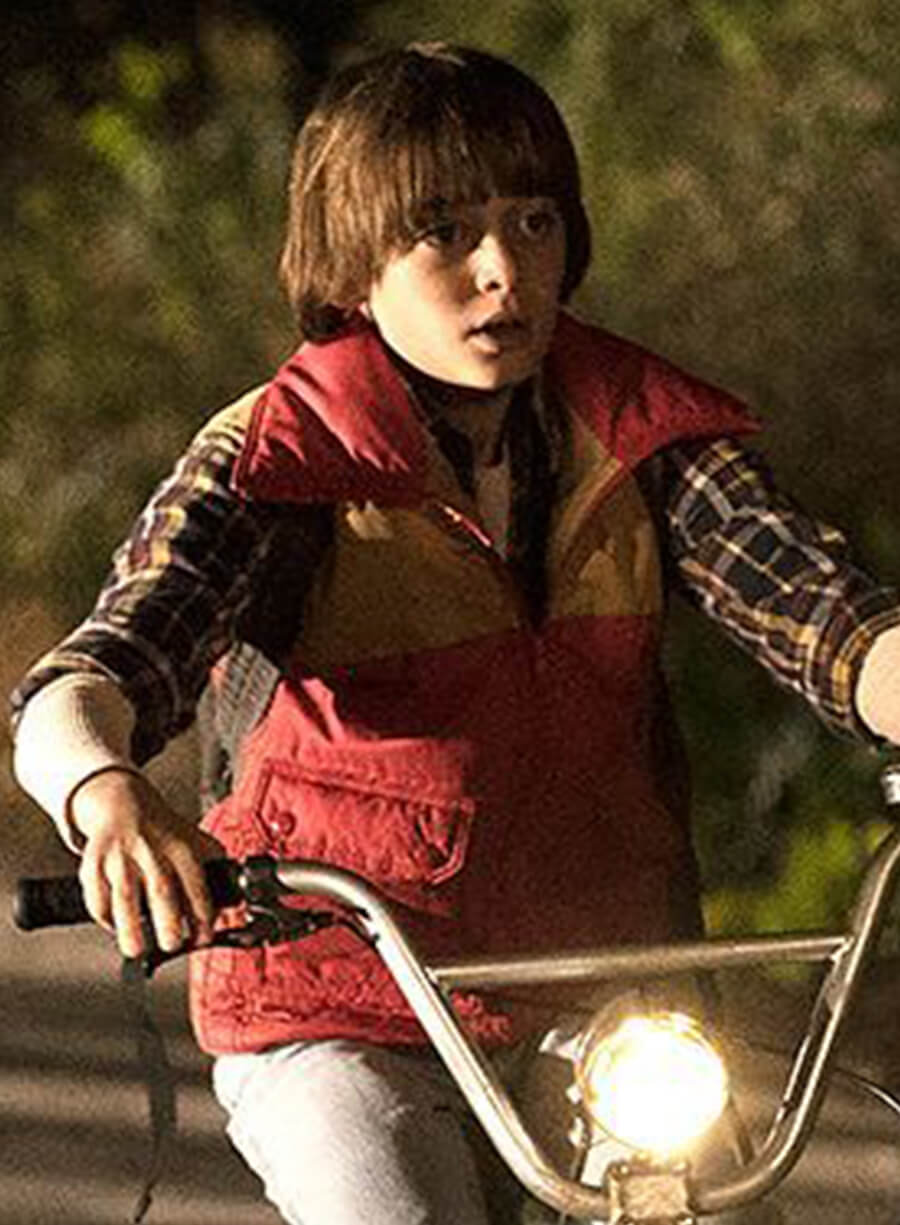 Harpoon Will Byers Inspired Red Leather Jacket - Stranger Things Style
