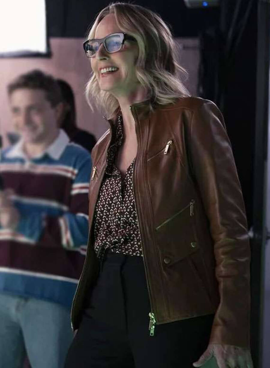 Harpoon Winnie Landell Inspired Brown Leather Jacket - Hacks S04 Style