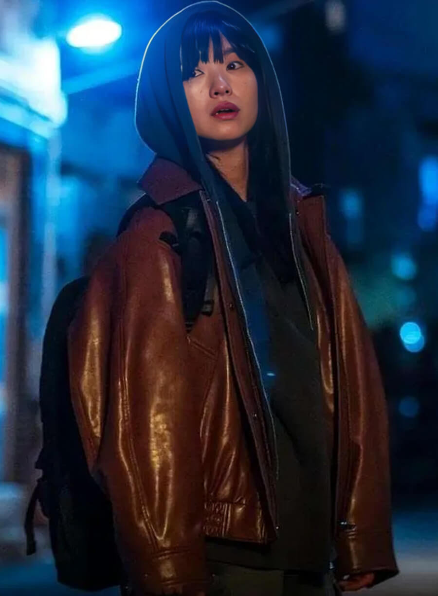Harpoon Kim A-Hyeon Inspired Brown Leather Jacket - The Defects S01 Style