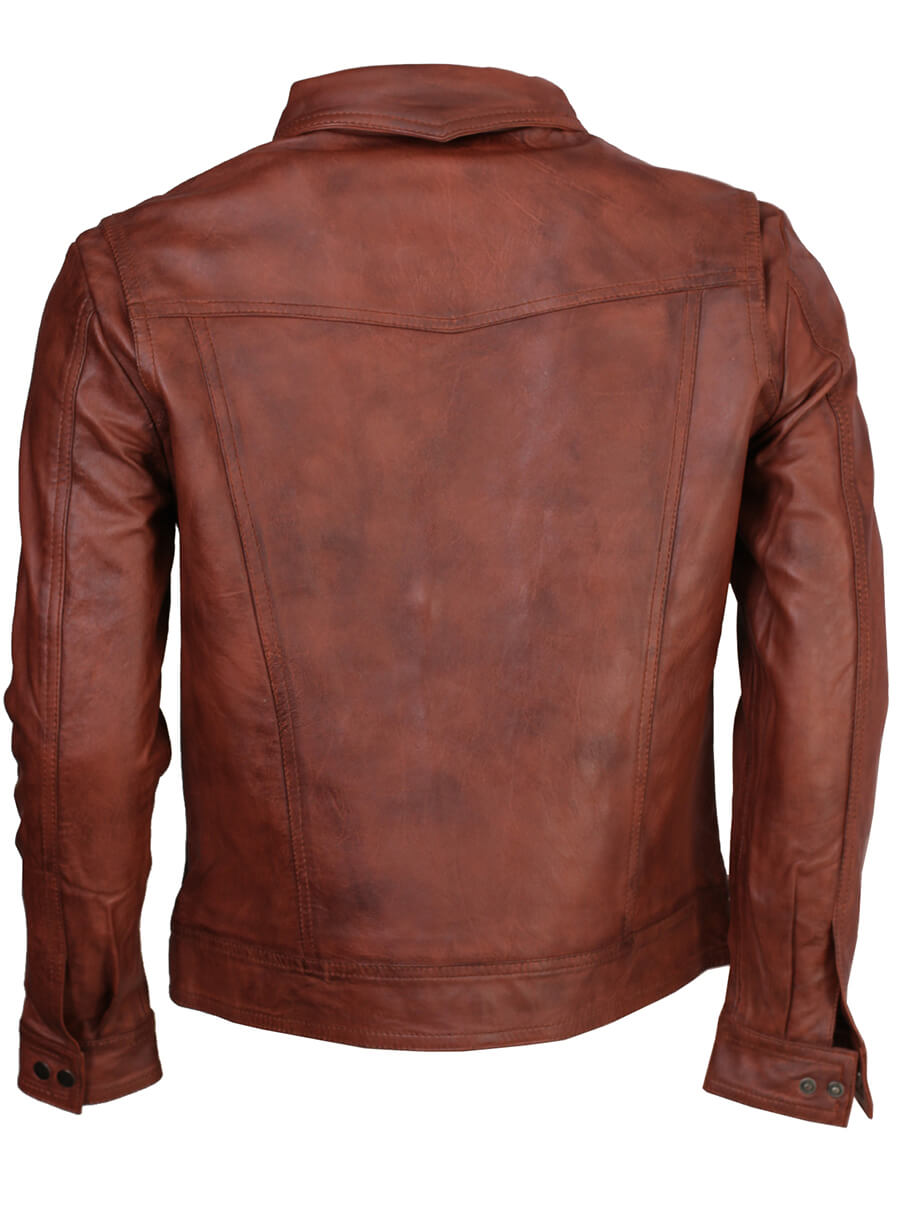 Harpoon X-Men Days Of Future Past Wolverine Inspired Brown Leather Jacket