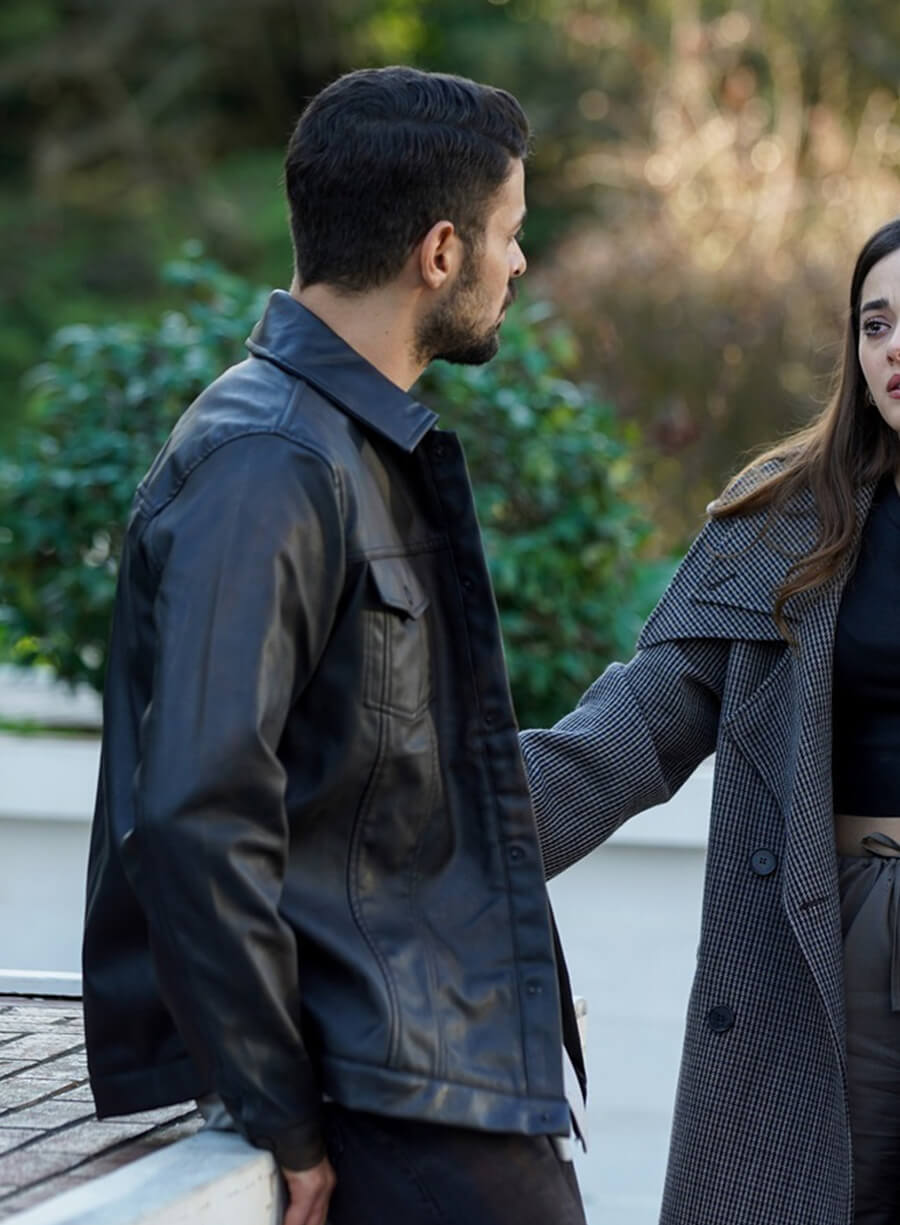 Harpoon Yaman Inspired Black Real Leather Leather Jacket - Yabani Tv Series Style