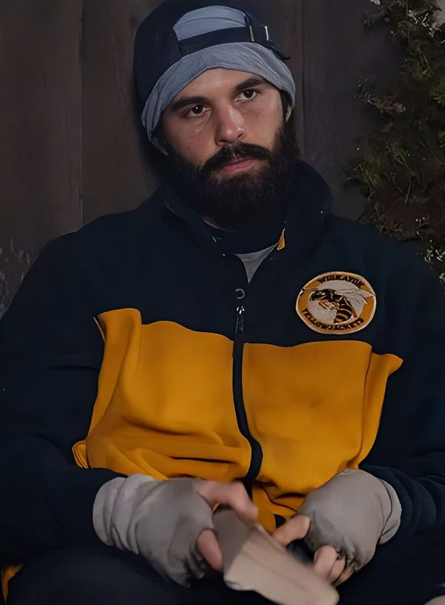 Harpoon Ben Scott Inspired Black and Yellow Leather Jacket - Yellowjackets S03 Style