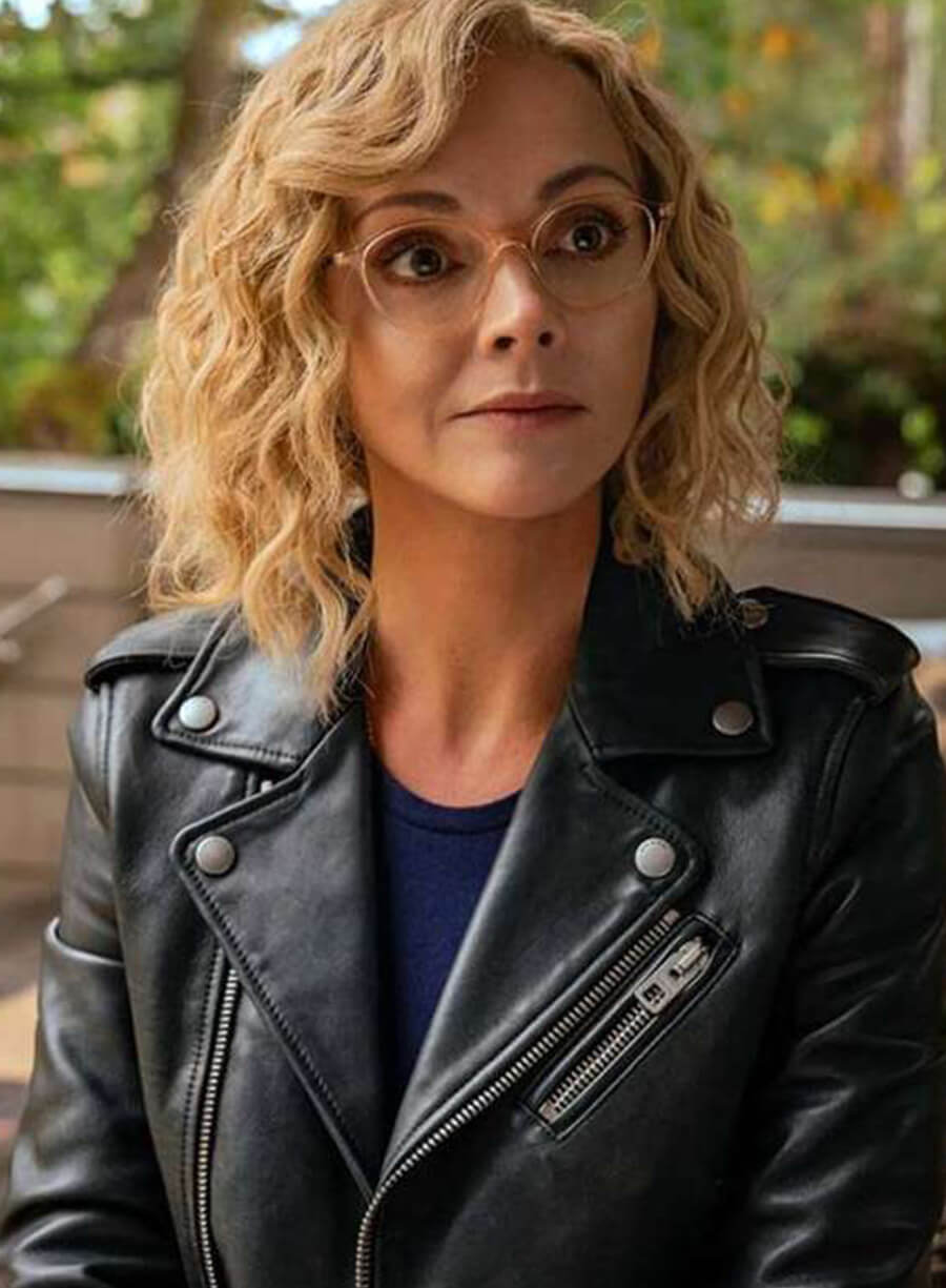 Harpoon Misty Quigley Inspired Black Leather Jacket - Yellowjackets S03 Style
