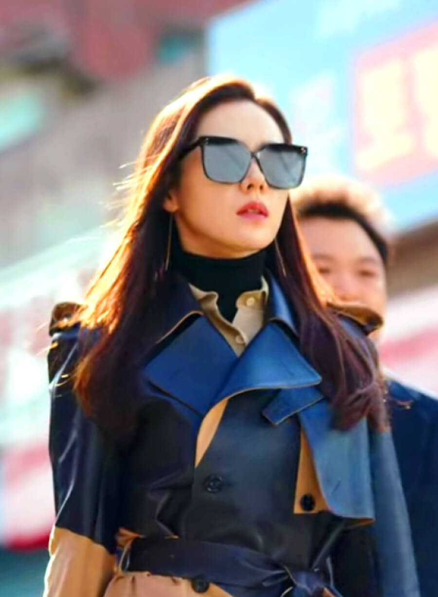 Harpoon Yoon Se-ri Inspired Brown & Black Coat - Crash Landing on You Style