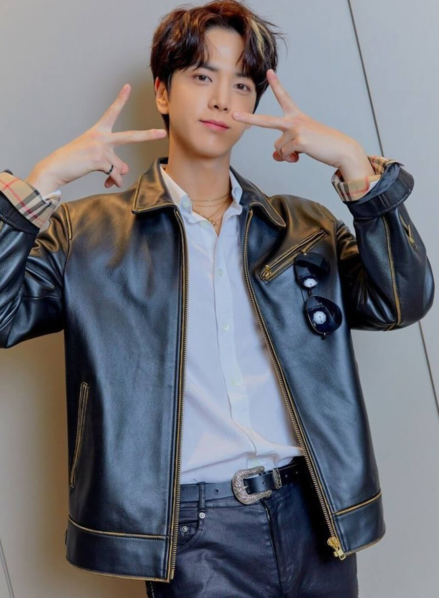 Harpoon Younghoon The Boyz Inspired Black Leather Jacket