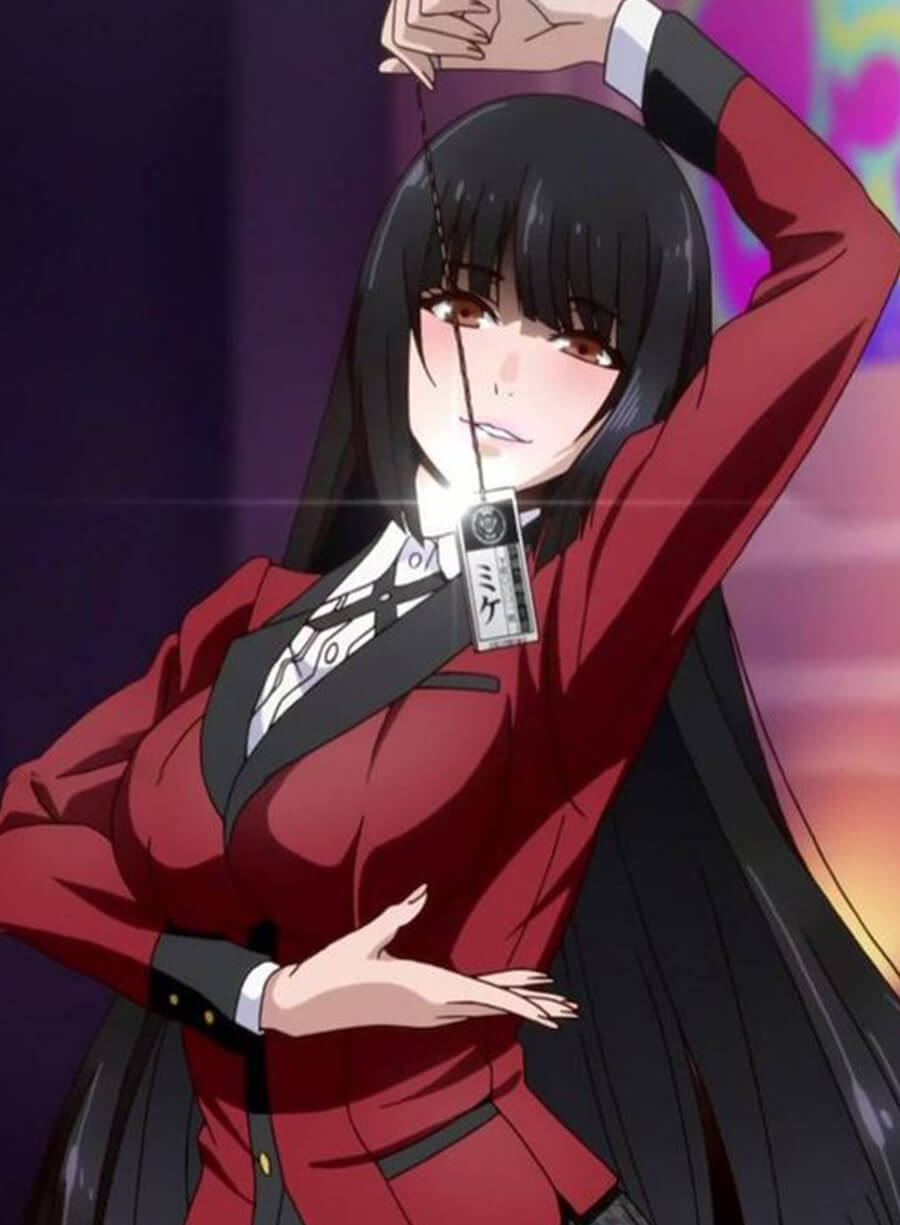 Harpoon Yumeko Jabami Inspired Red Suiting Fabric Leather Jacket - Kakegurui Style