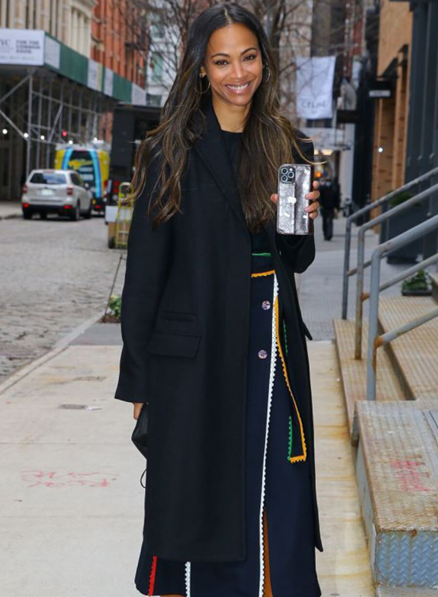 Harpoon Zoe Saldana Inspired Black Coat