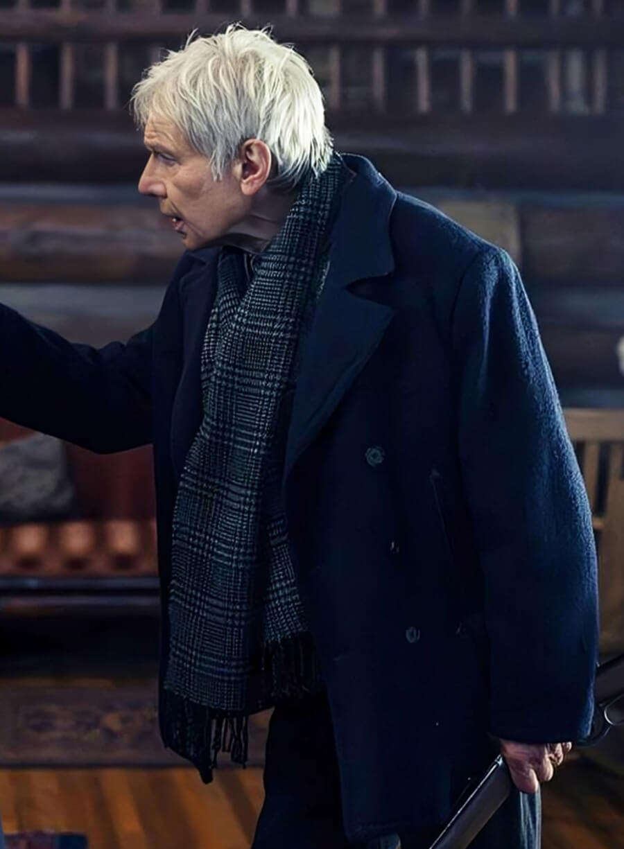 Harpoon Harrison Ford Inspired Blue Wool Fabric Coat - 1923 S02 Tv Series Style