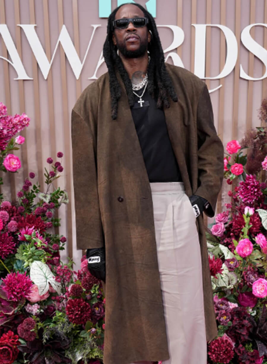 Harpoon 2 Chainz Inspired Brown Coat - Bet Award 2025 Style