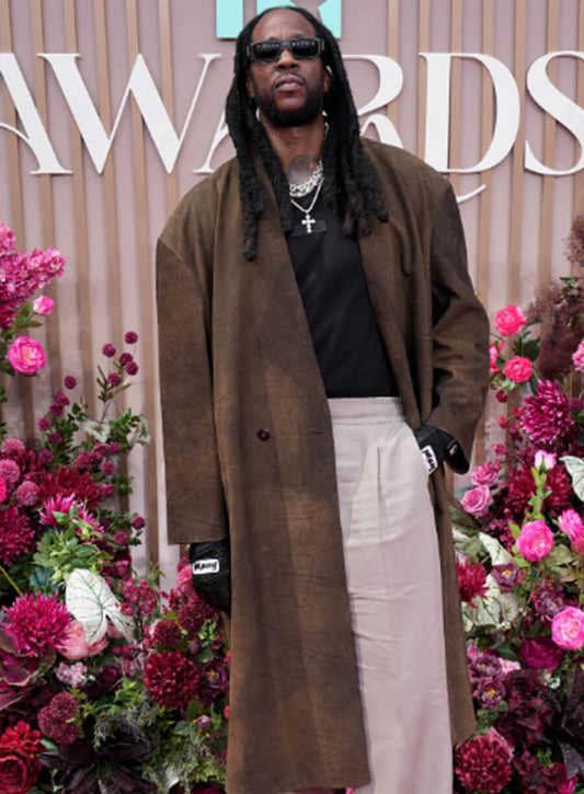Harpoon 2 Chainz Inspired Brown Coat - Bet Award 2025 Style