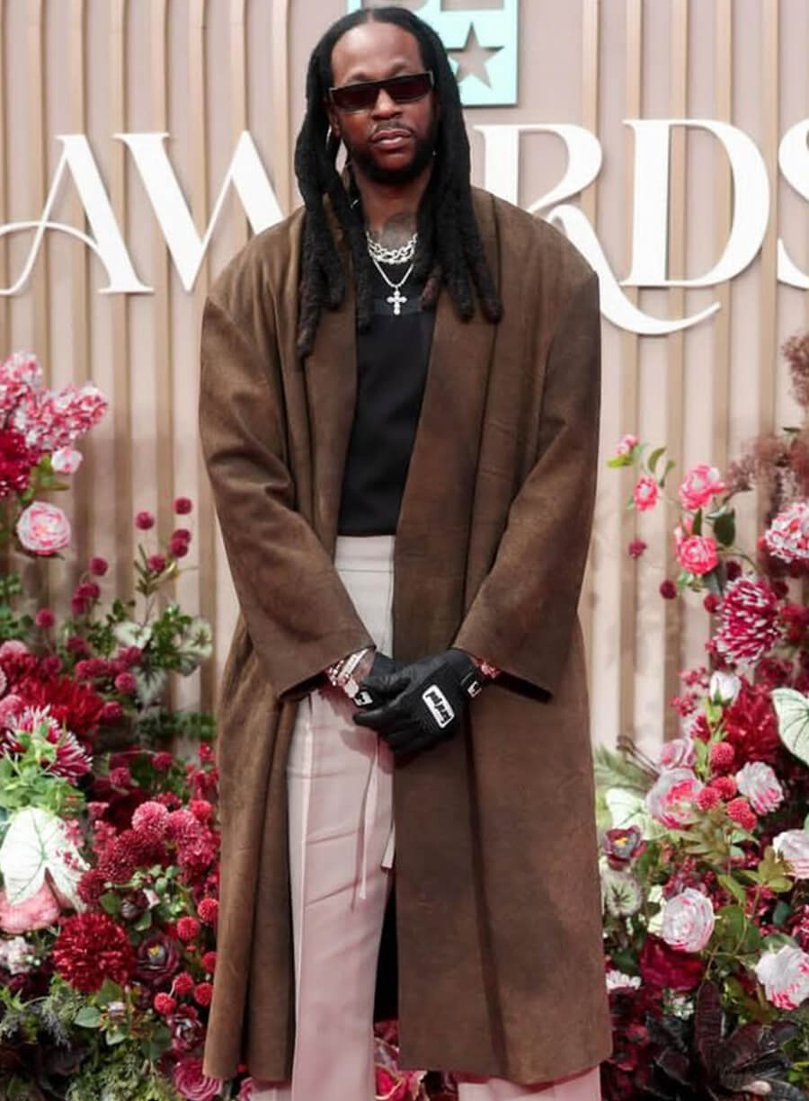 Harpoon 2 Chainz Inspired Brown Coat - Bet Award 2025 Style