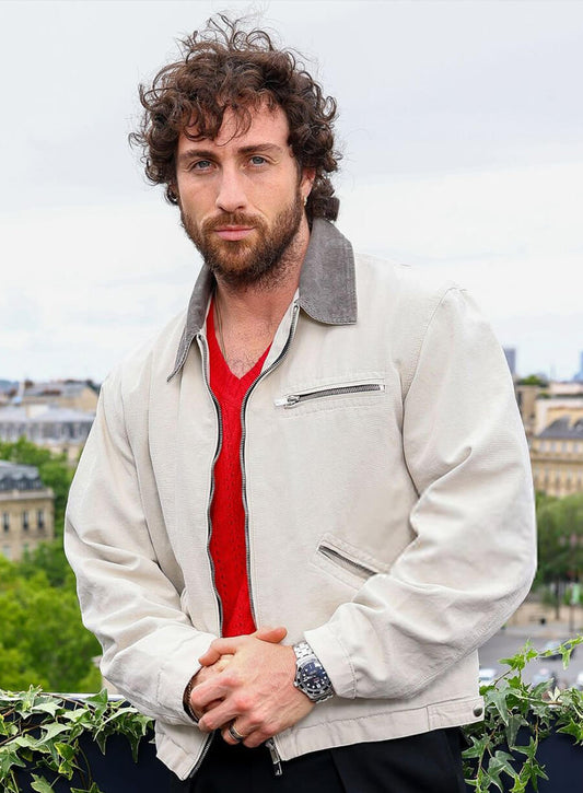 Harpoon Jamie Inspired White Leather Jacket - 28 Years Later Style