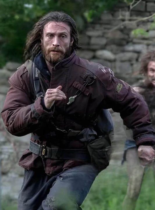Harpoon Jamie Inspired Maroon Leather Jacket - 28 Years Later Style