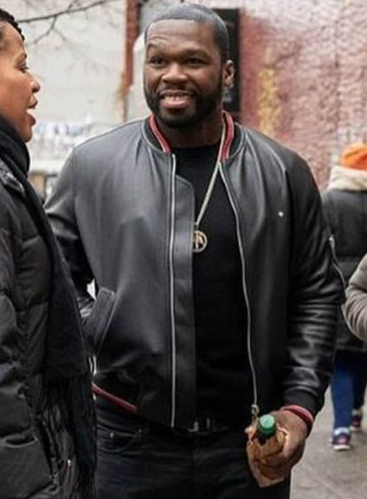 Harpoon Kanan Inspired Black Leather Jacket - Power Tv Series Style