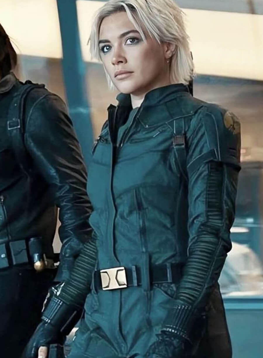 Harpoon Black Widow Inspired Black Leather Jacket - Thunderbolts 2025 Style