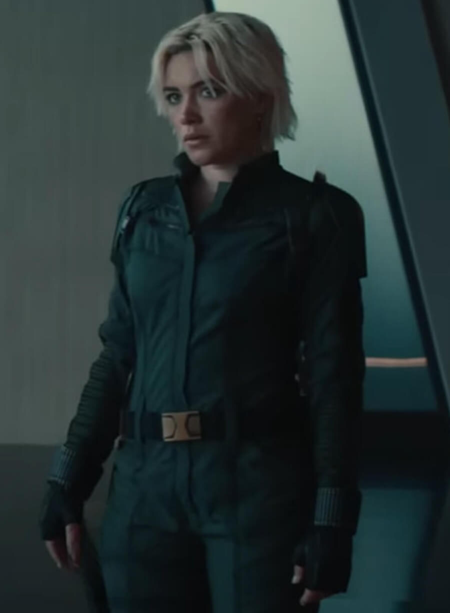 Harpoon Black Widow Inspired Black Leather Jacket - Thunderbolts 2025 Style