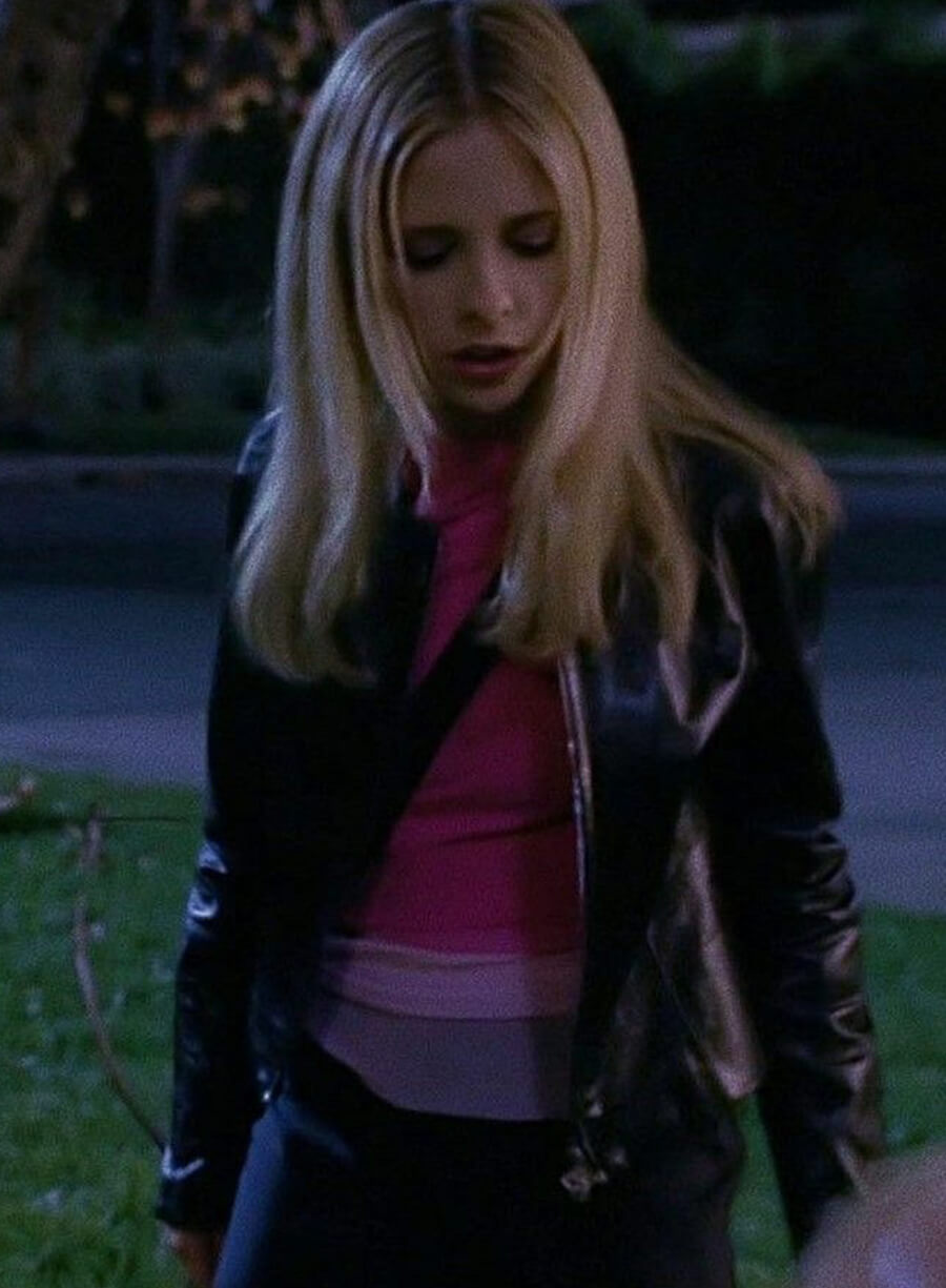 Harpoon Buffy Summers Inspired Black Leather Jacket - Buffy The Vampire Slayer Style