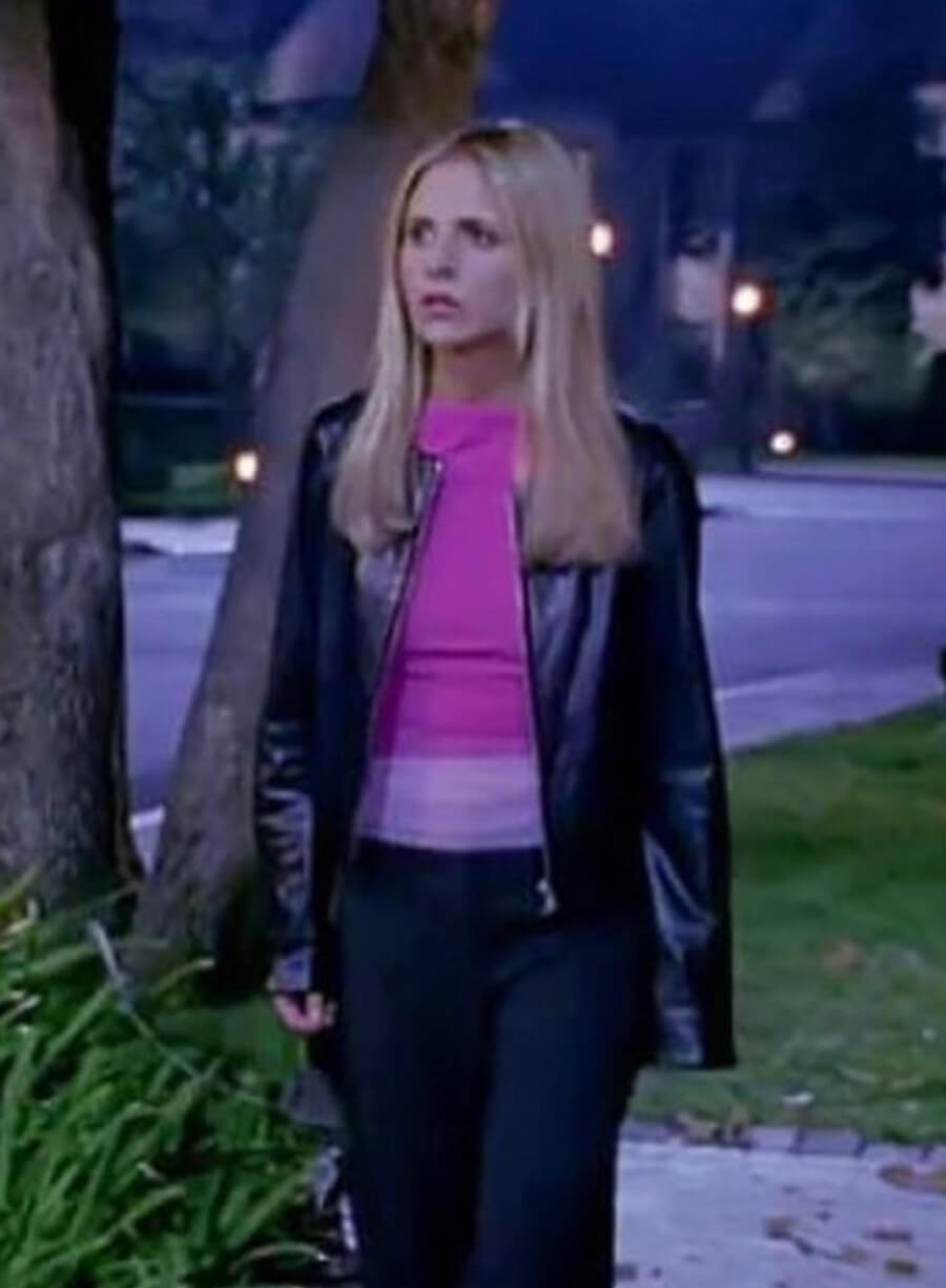 Harpoon Buffy Summers Inspired Black Leather Jacket - Buffy The Vampire Slayer Style