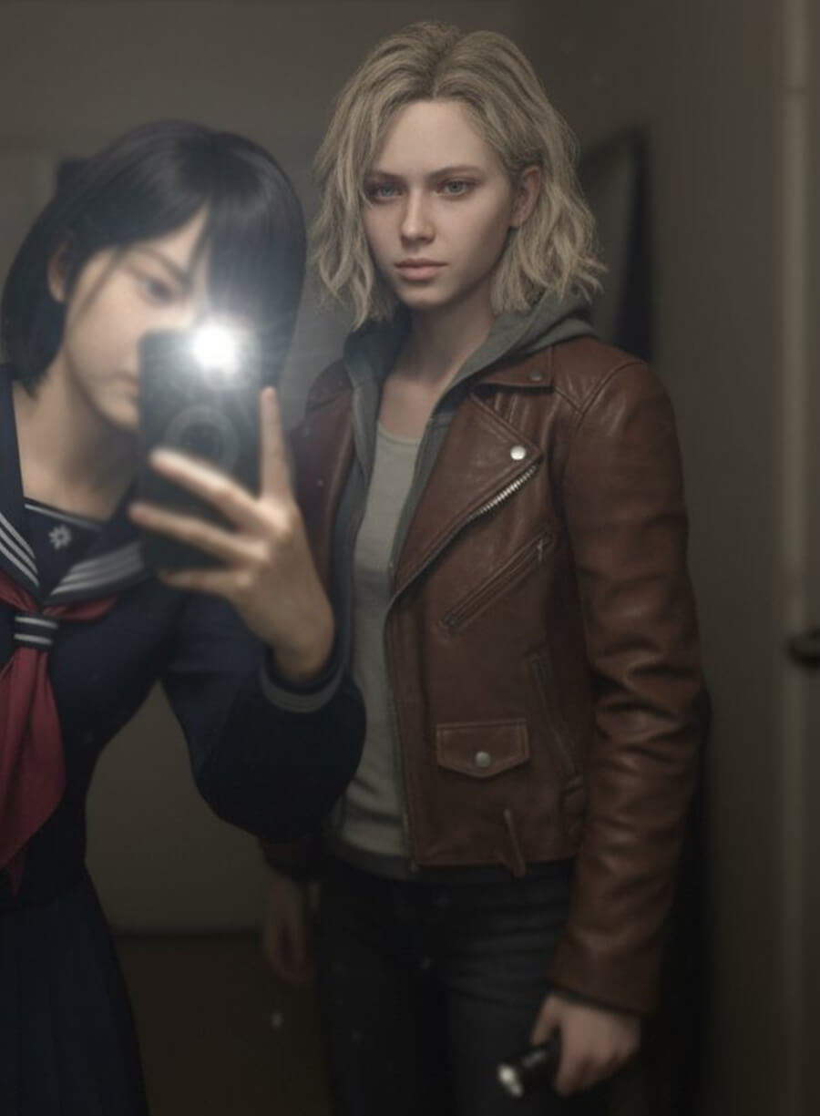 Harpoon Grace Ashcroft Inspired Brown Leather Jacket - Resident Evil Requiem Style
