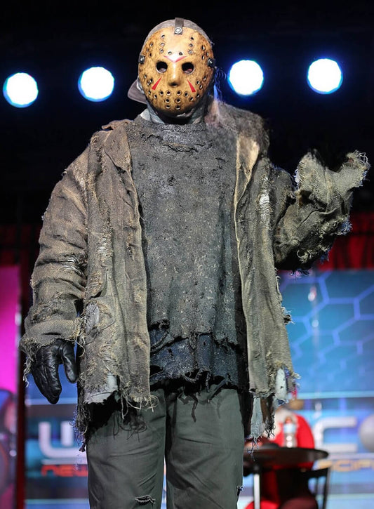 Harpoon Jason Voorhees Inspired Brown Fabric Leather Jacket - Friday the 13th: Blood Loss 2025 Style
