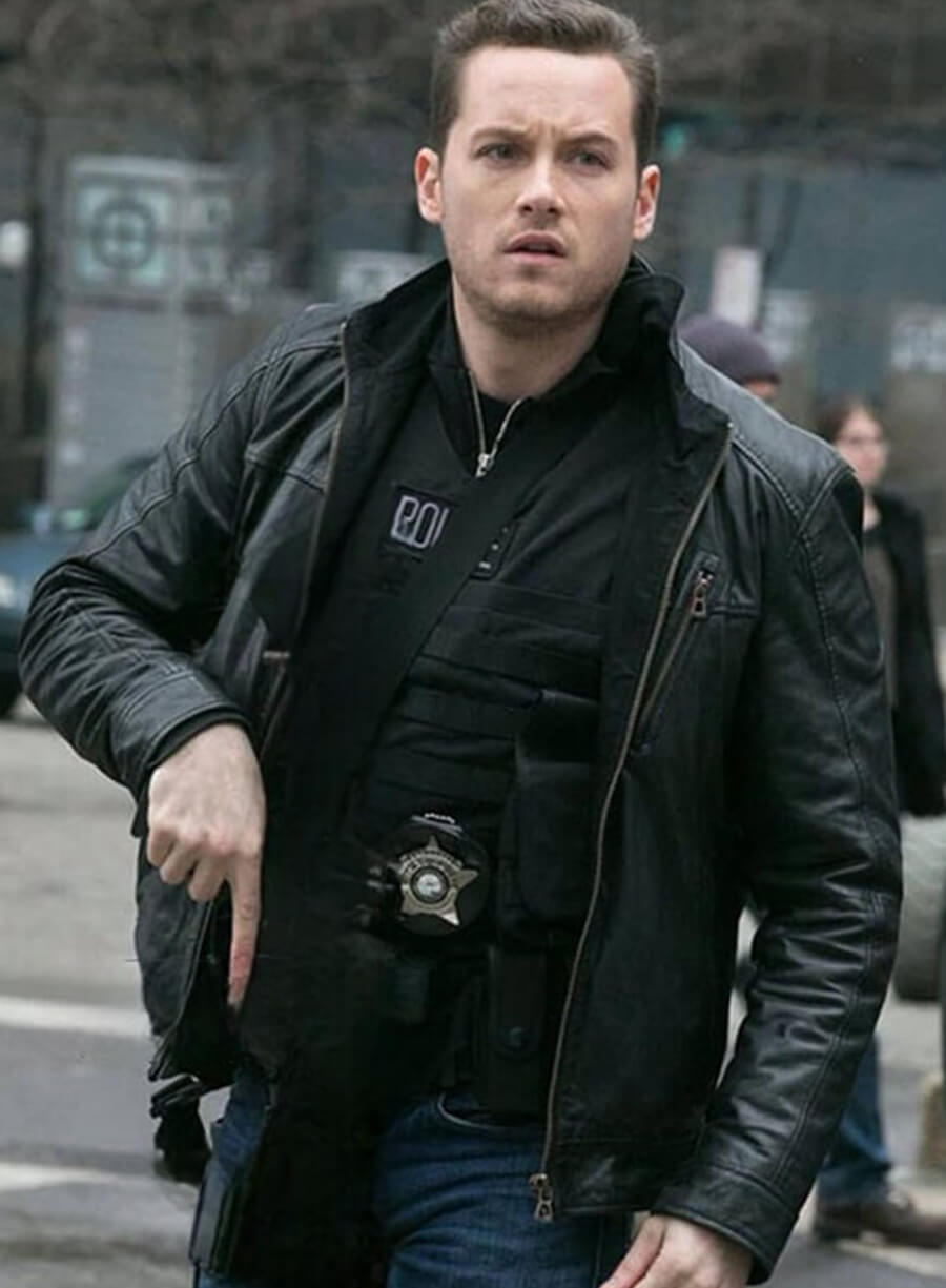 Harpoon Jay Halstead Inspired Black Real Leather Leather Jacket - Chicago P.D. Style