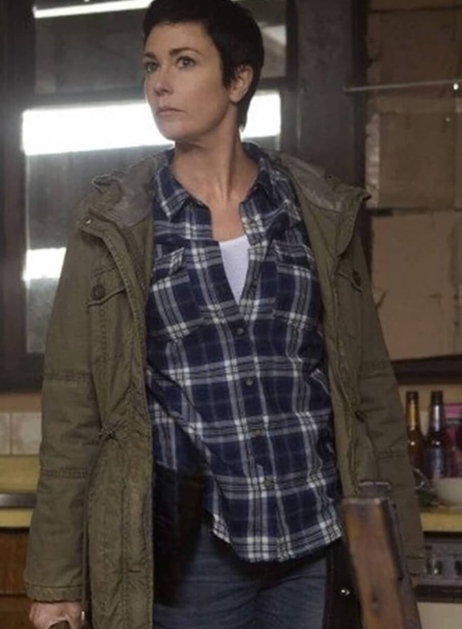 Harpoon Sheriff Jody Mills Inspired Green Cotton Fabric Hooded Jacket - Supernatural Tv Series Style