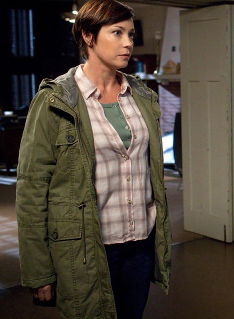 Harpoon Sheriff Jody Mills Inspired Green Cotton Fabric Hooded Jacket - Supernatural Tv Series Style
