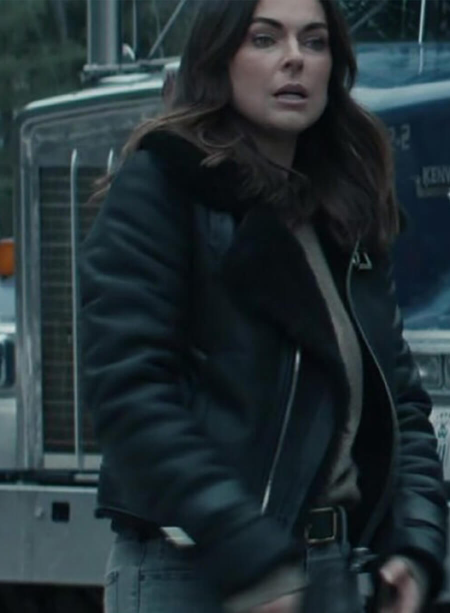 Harpoon Karla Dixon Inspired Black Leather Jacket - Reacher S02 Style