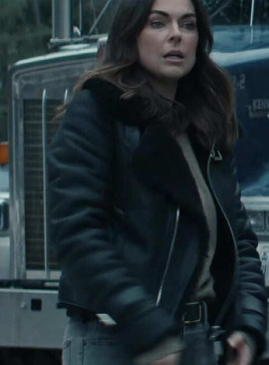 Harpoon Karla Dixon Inspired Black Leather Jacket - Reacher S02 Style