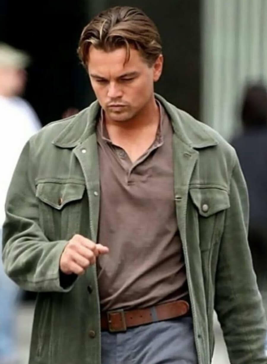 Harpoon Leonardo DiCaprio Inspired Green Cotton Jacket - Inception Style