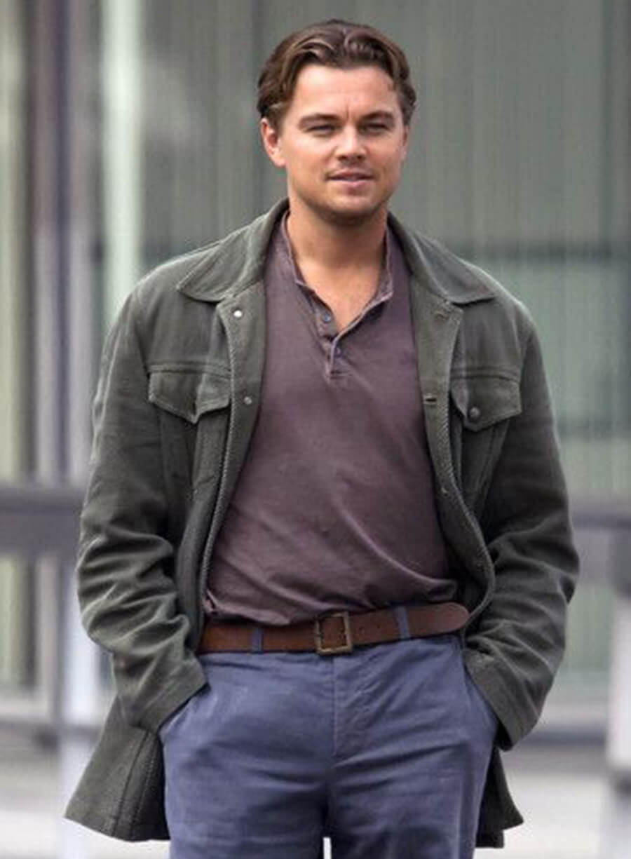 Harpoon Leonardo DiCaprio Inspired Green Cotton Jacket - Inception Style