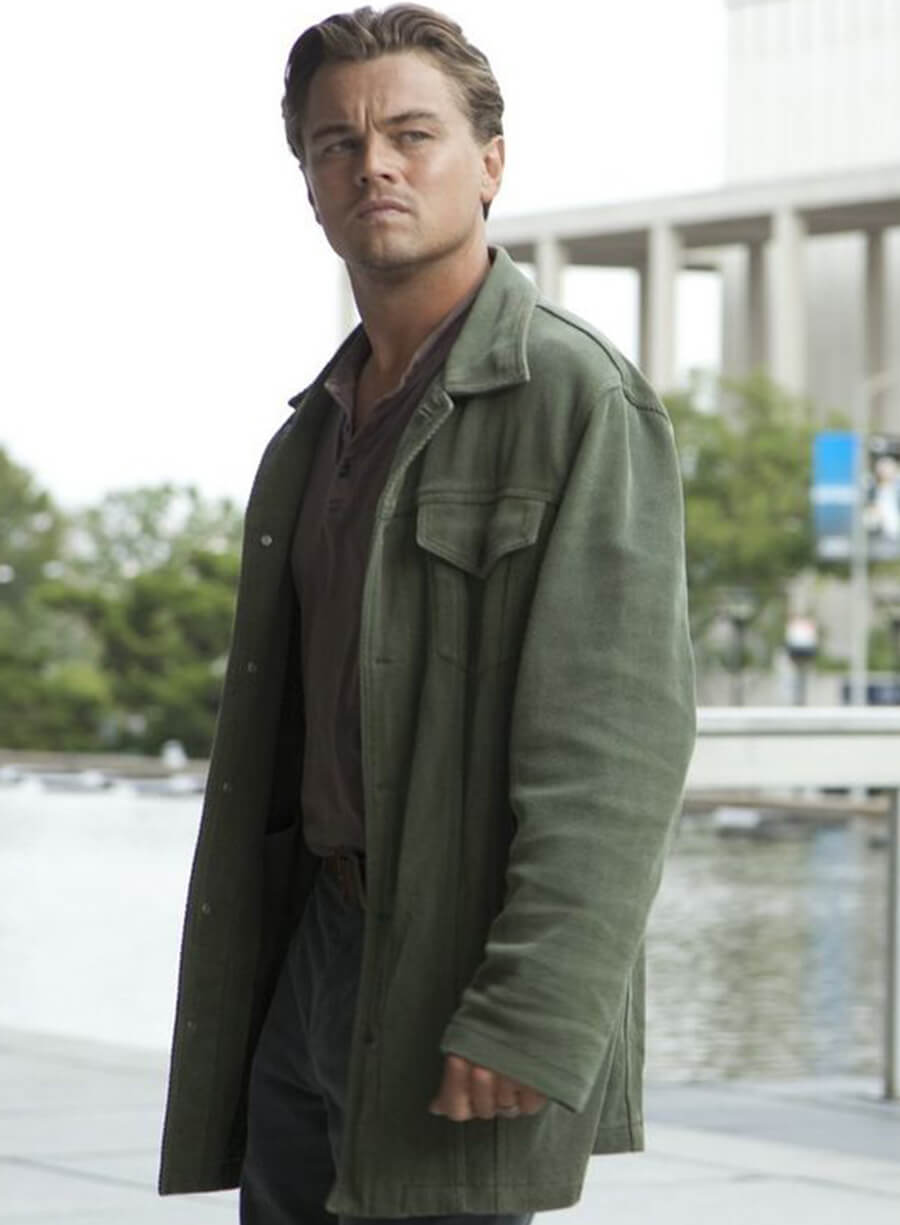 Harpoon Leonardo DiCaprio Inspired Green Cotton Jacket - Inception Style