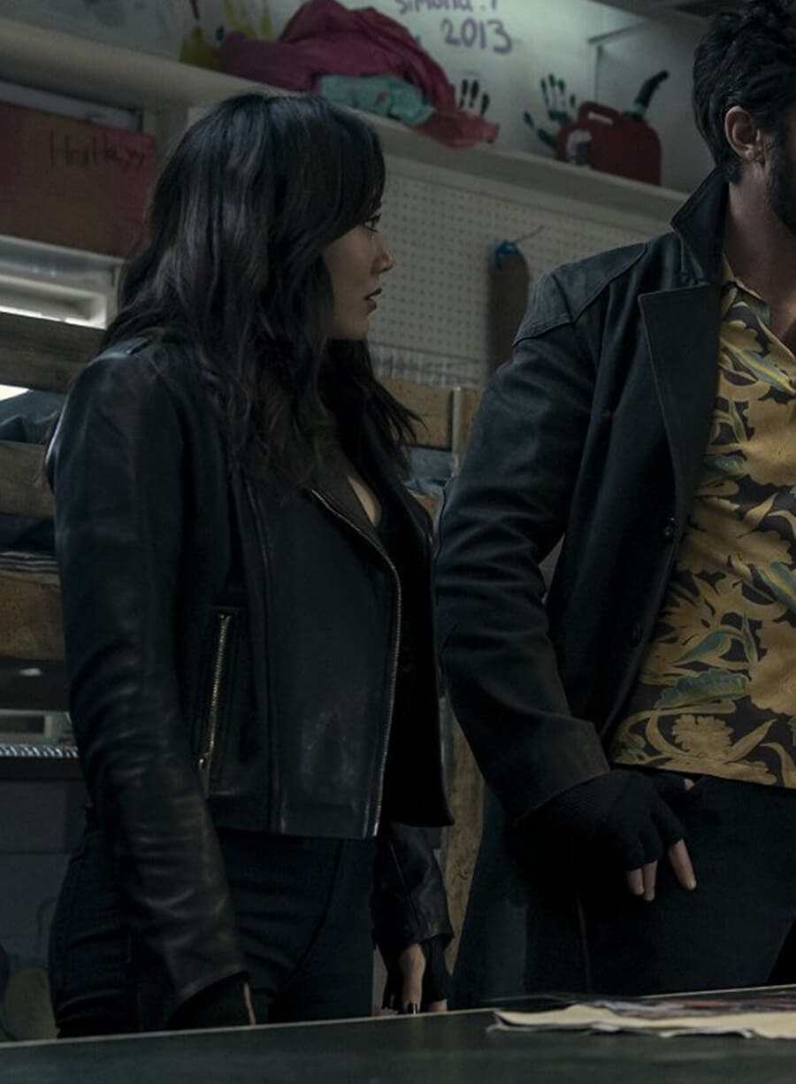 Harpoon Kimiko Miyashiro Inspired Black Leather Jacket - The Boys Style