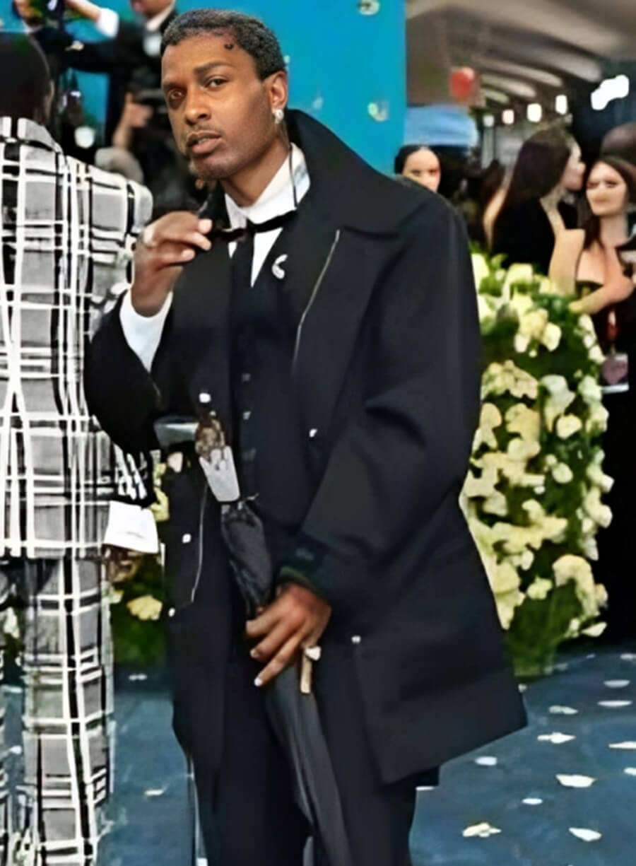 Harpoon A$AP Rocky Inspired Black Cotton Fabric Cotton Jacket - Met Gala 2025 Style