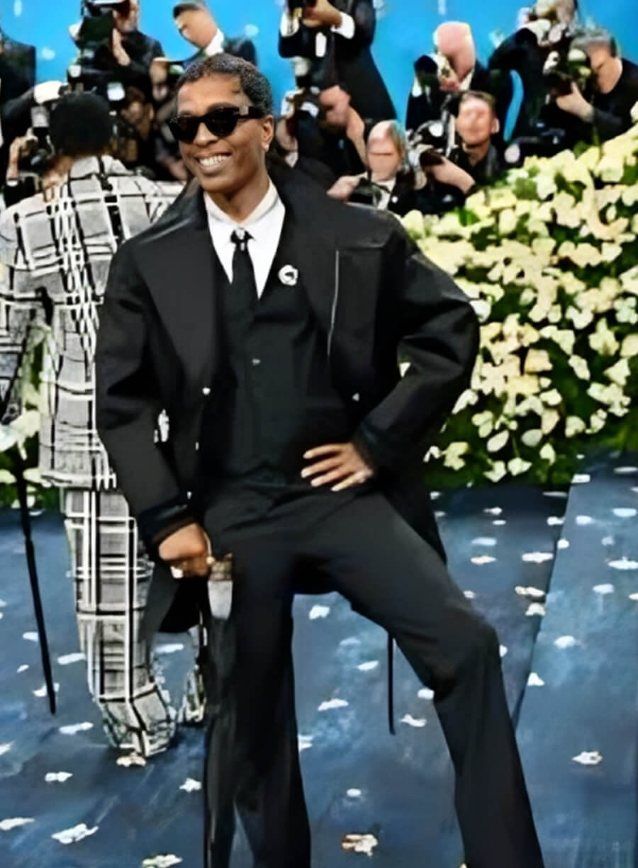 Harpoon A$AP Rocky Inspired Black Cotton Fabric Cotton Jacket - Met Gala 2025 Style