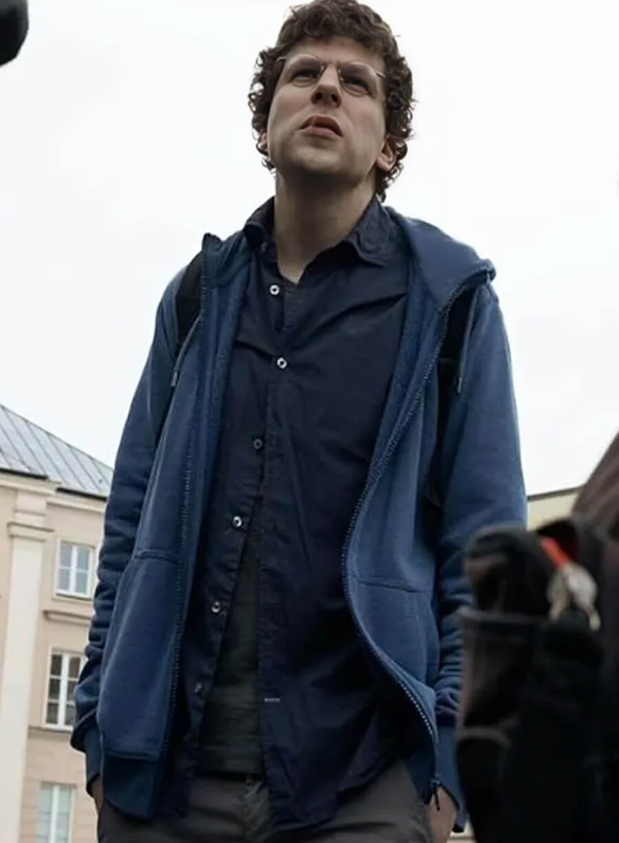 Harpoon David Kaplan Inspired Blue Hooded Jacket - A Real Pain 2024 Style