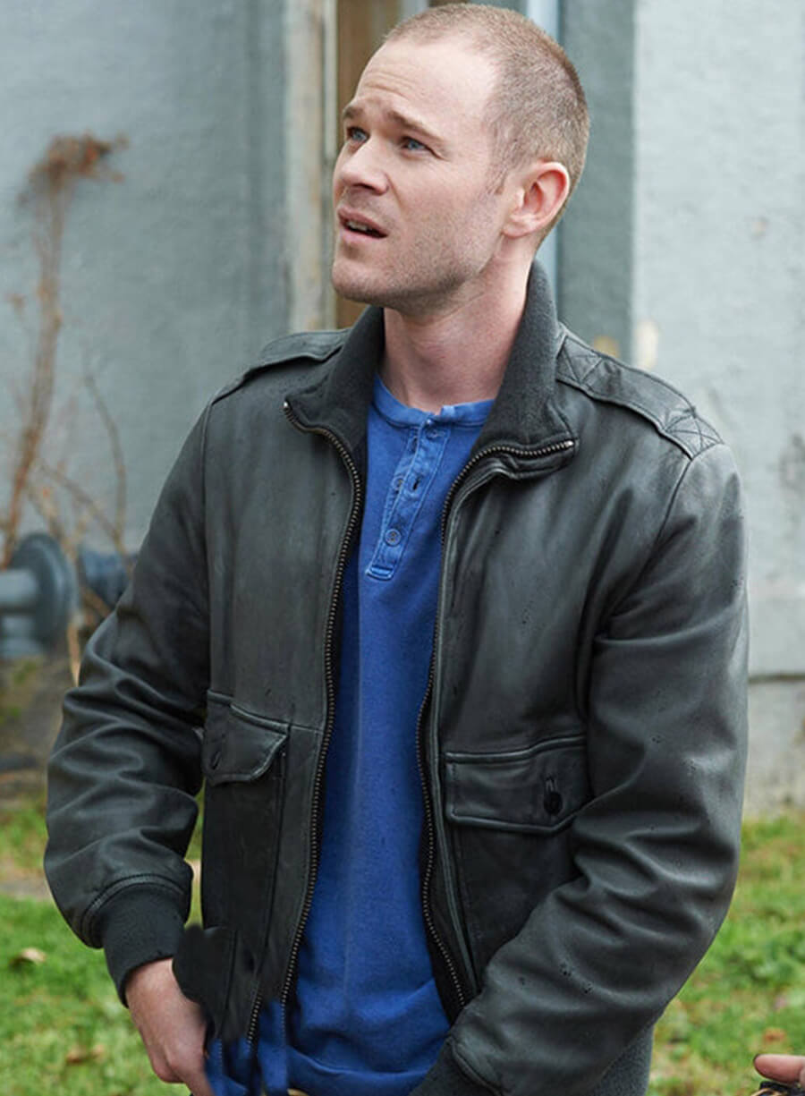 Harpoon Steve Jinks Inspired Black Leather Jacket - Warehouse 13 Style