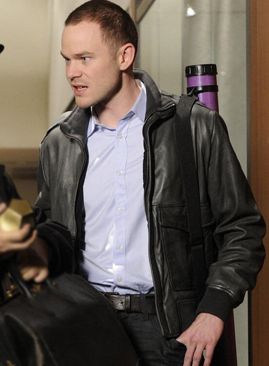 Harpoon Steve Jinks Inspired Black Leather Jacket - Warehouse 13 Style