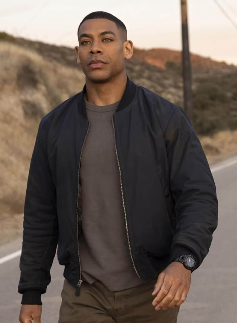 Harpoon John Stewart Inspired Black Bomber Jacket - Lanterns Style